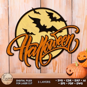 Halloween Svg for Laser Cut Laser Cut Files Sign Halloween and Laser Cut Files Halloween | #501