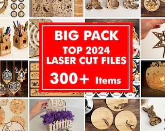 BIG SET Laser Cut Files Top Products 2024 LaserCutano - Glowforge File and Cnc File, Laser Svg Files and Engraving SVG | #593