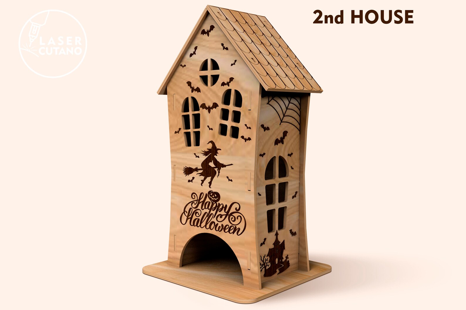 3D HALLOWEEN Laser File Svg Cnc Template and Halloween Dxf, Halloween