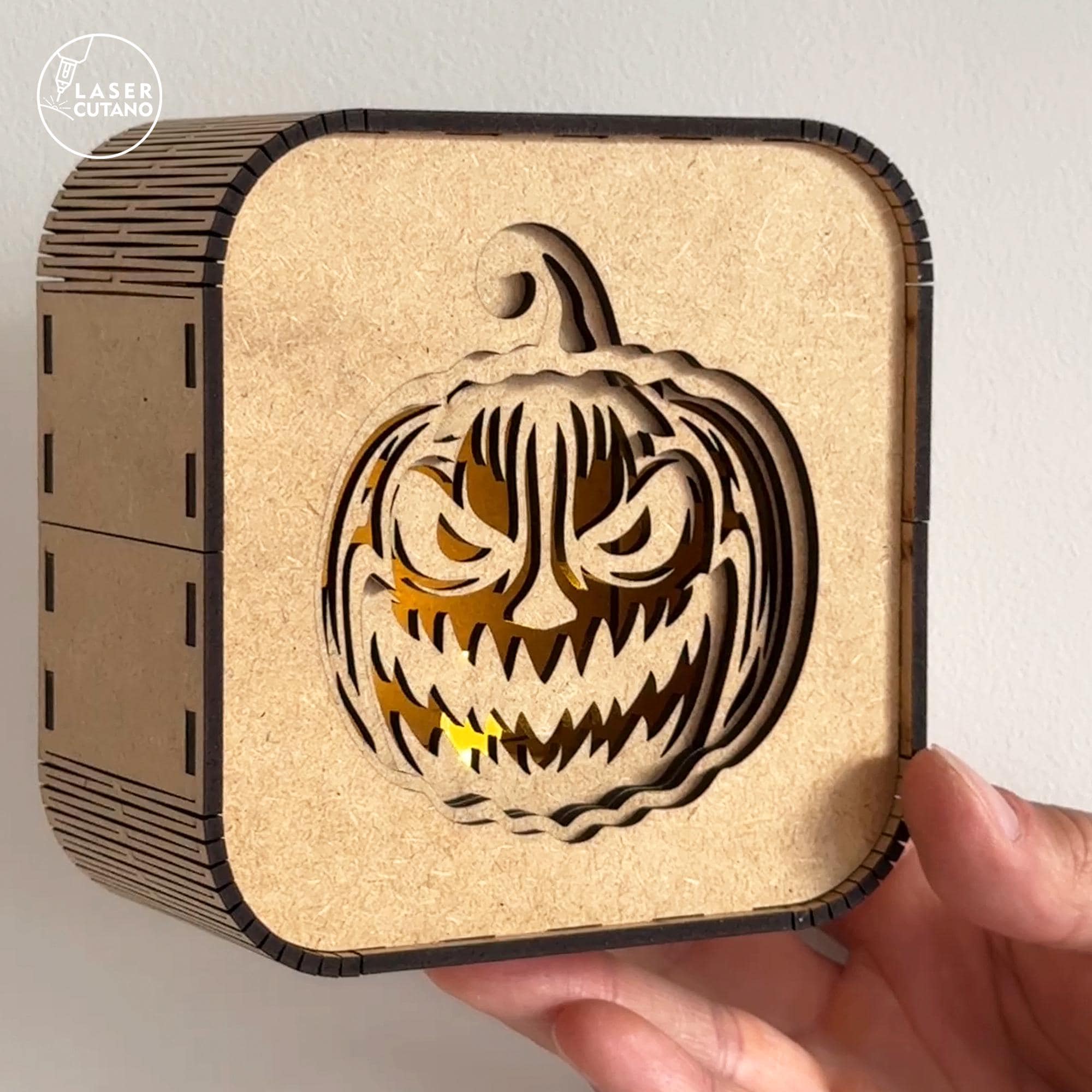Pumpkin Halloween Shadow Box Svg Lantern and Halloween Lamp Svg, Laser ...