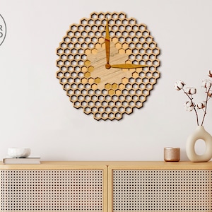 Wall Clock Laser Cut File Pdf Svg Cnc File and Clock Glowforge File, Watch Laser File & Clock Svg for Laser, Clock Dxf File Wall Art