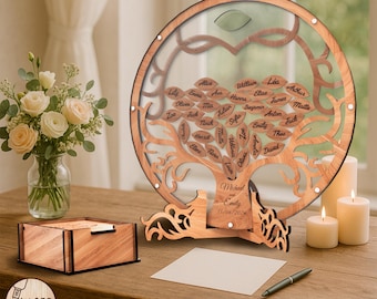 Wedding Guest Wish Tree Laser Cut Files - Wedding Sign Glowforge | #681
