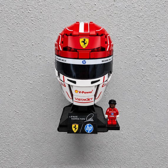 Wall Mount for LEGO® Scuderia HP Charles Leclerc Helmet (43014)