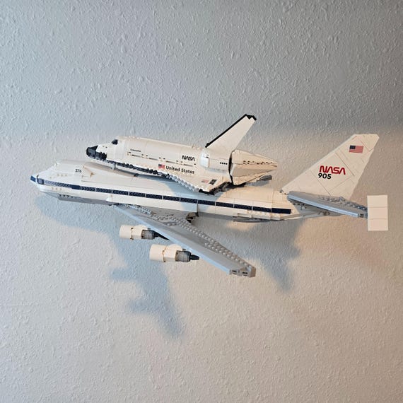 Adjustable Wall Mount for LEGO® Shuttle Carrier Aircraft (10360)