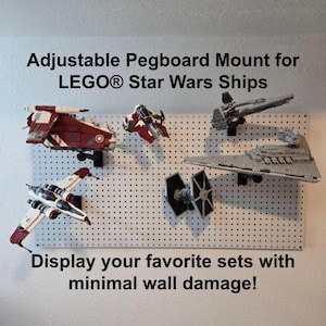 Universal Adjustable Pegboard Mount for LEGO® Star Wars Ships