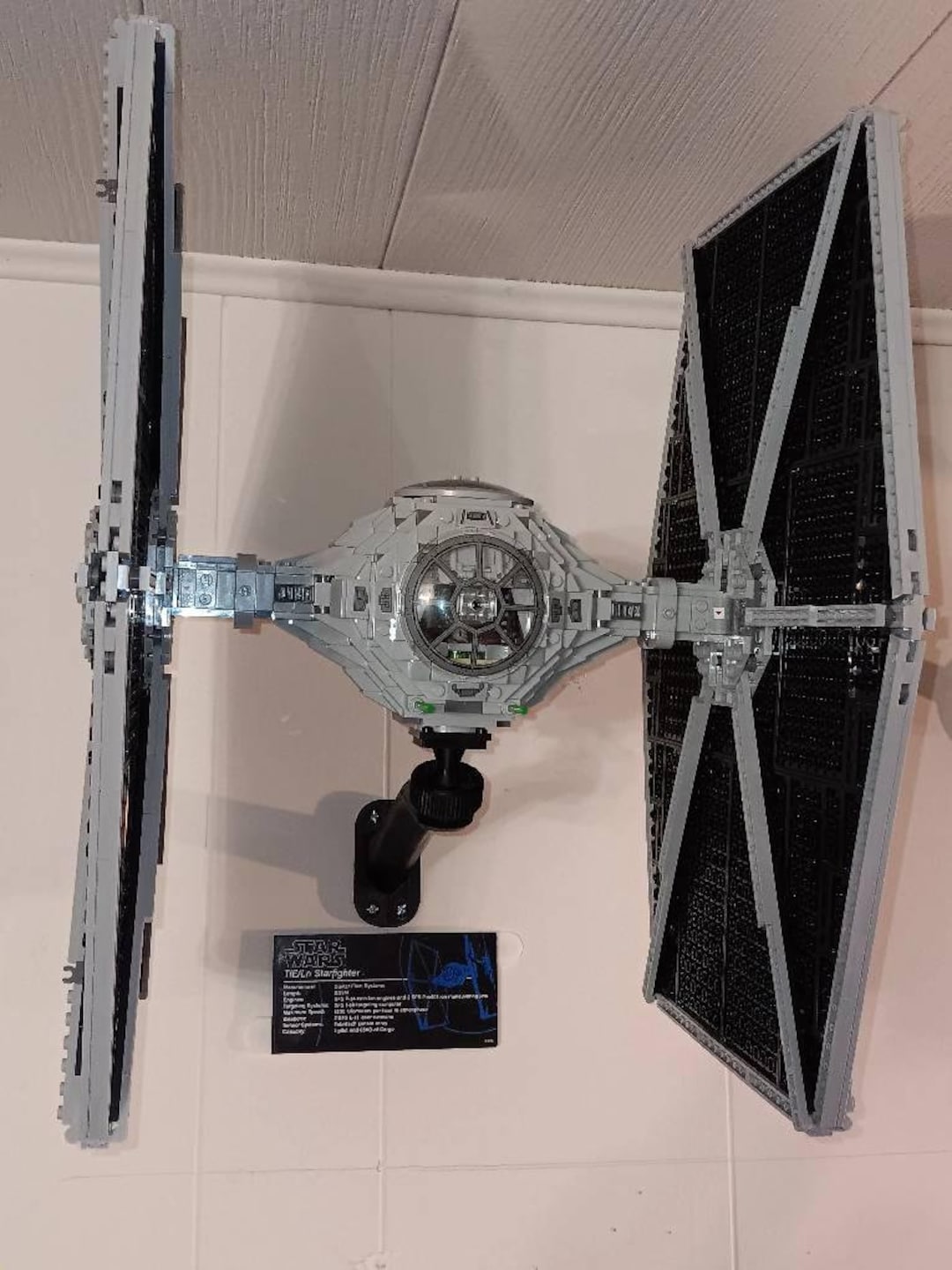 Adjustable Wall Display Stand/mount for LEGO® TIE Fighter™ (75095)
