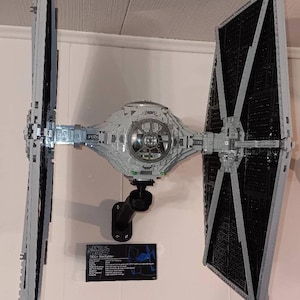Adjustable Wall Display Stand/Mount for LEGO® TIE Fighter™ (75095)