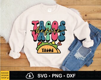 タコス ビフォア バトス SVG、ウエスタン バレンタイン 昇華 SVG、タコス ラバー PNG、タコスのためにここにいる シャツ デザイン、デジタル ダウンロード、クリカット