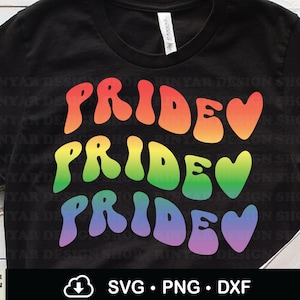 Celebrate Pride Month Svg, LGBTQ Heart Pride Svg Png, Retro Gay Pride Svg, Rainbow Pride Svg, Love Wins Svg, Human Right, Cricut Files, Dxf