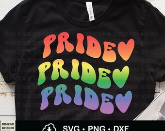 Celebrate Pride Month Svg, LGBTQ Heart Pride Svg Png, Retro Gay Pride Svg, Rainbow Pride Svg, Love Wins Svg, Human Right, Cricut Files, Dxf