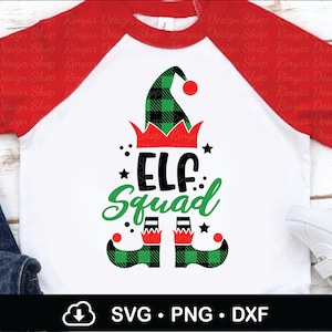 Elf Squad Svg, Christmas Svg, Kids Christmas Svg, Elf Shirt Svg, Elf Crew, Boy Elf, Elf Family, Elf Hat, Elf Feet Svg, Cricut File, Png, Dxf