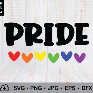Orgoglio SVG, Cuore orgoglio, Pride Squad, L&#39;amore è amore, arcobaleno SVG, cuore arcobaleno svg, orgoglio LGBTQ svg, design della camicia del mese Pride, gay pride, dfx