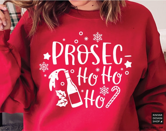 Prosec-Ho Ho Ho Christmas Prosecco Santa Funny T-Shirt Prosec-Ho Ho Ho Christmas Prosecco Santa Funny T-Shirt