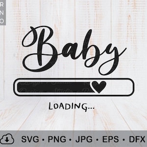 Baby loading Svg, Pregnancy Svg, Mom Loading, Baby Loading Svg, Pregnancy Svg, Baby coming Please Wait, New Baby Svg, Maternity Svg image 1