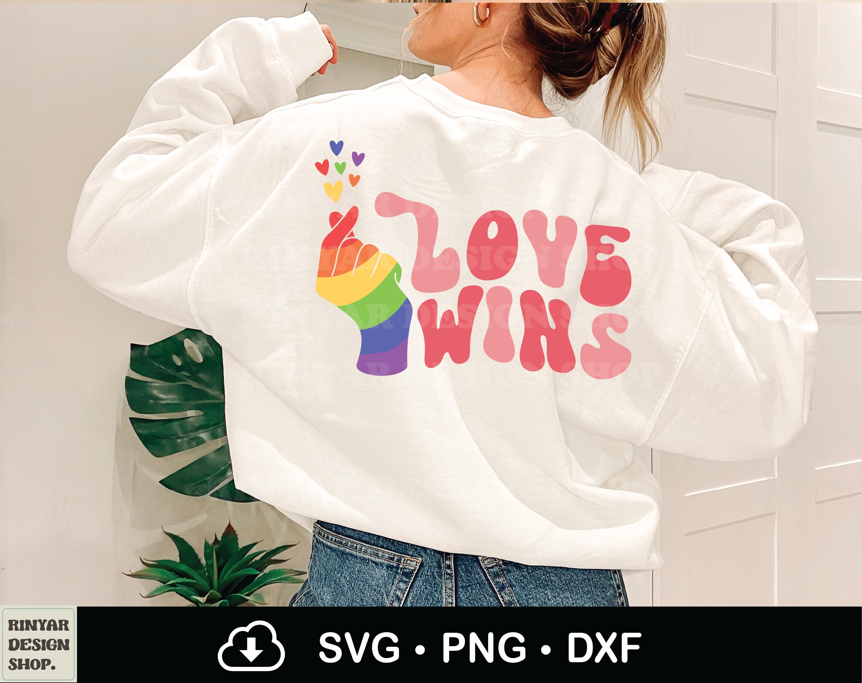 Love Wins Svg LGBTQ Rainbow Pride Svg Png Sublimation Mini | Etsy
