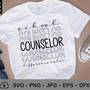 Schoolbegeleider svg, School counselor Difference Maker svg, Counselor Cut File, Coworker Gift, Leraar svg, Schoolpsycholoog, png, dfx