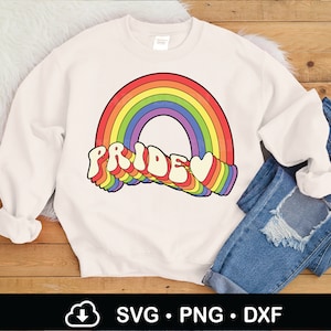 Retro LGBTQ Rainbow Pride Svg Png, Vintage Gay Pride Svg, Rainbow Pride Svg, Love Is Love Svg, All For Love Love For All Svg, Cricut Files