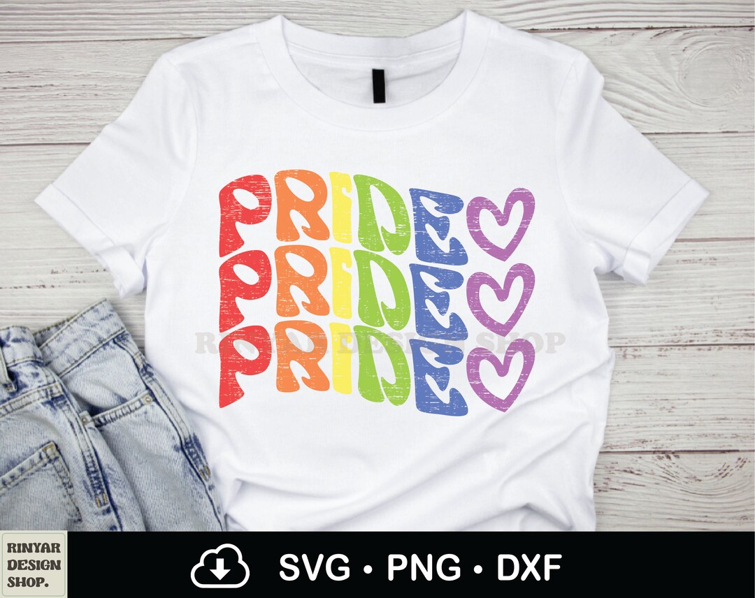 LGBTQ Pride Svg Png, Retro Gay Pride Svg, Rainbow Pride Svg, Love is ...