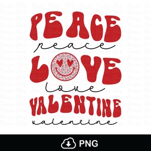 Svg for Cricut Bundle 2 Design Valentine's Day Smiley Face Png Retro Smiley Face Png Dxf Valentine's Day Sublimation Digital Download