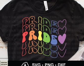 Monogram Pride Month Svg, LGBTQ Heart Pride Svg Png, Retro Gay Pride Svg, Rainbow Pride Svg, Love Wins Svg, Human Right, Cricut Files, Dxf