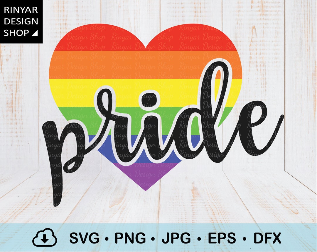 Pride SVG, Pride Squad, Love is Love, Rainbow SVG, Rainbow Heart Svg ...