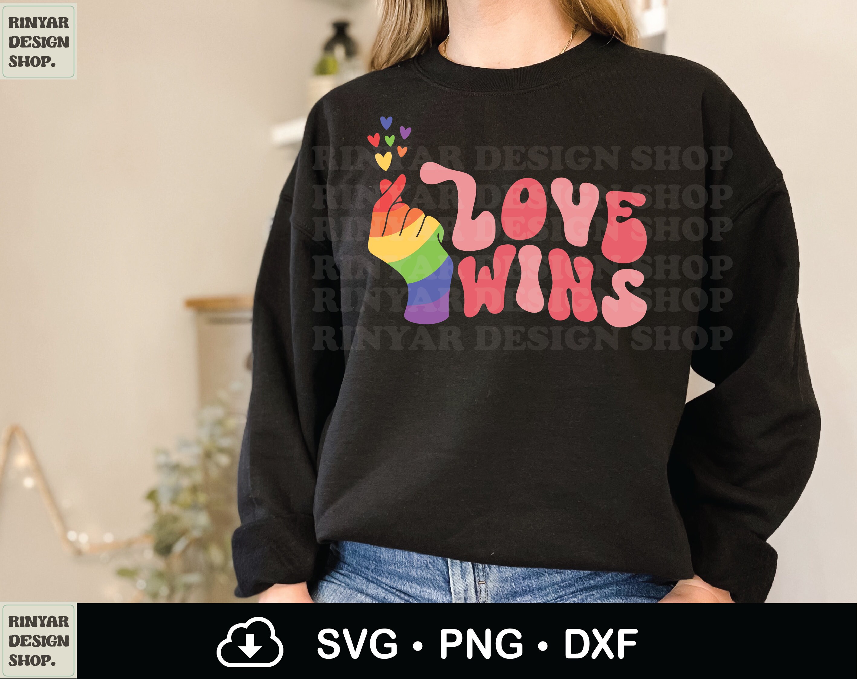 Love Wins Svg LGBTQ Rainbow Pride Svg Png Sublimation Mini | Etsy