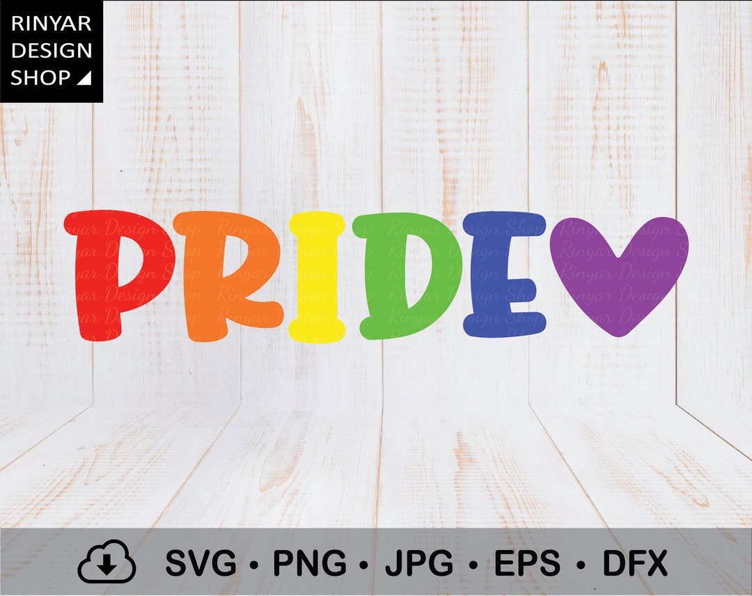 Pride Heart SVG, Pride Gift, Pride Squad, Love is Love, Rainbow SVG ...