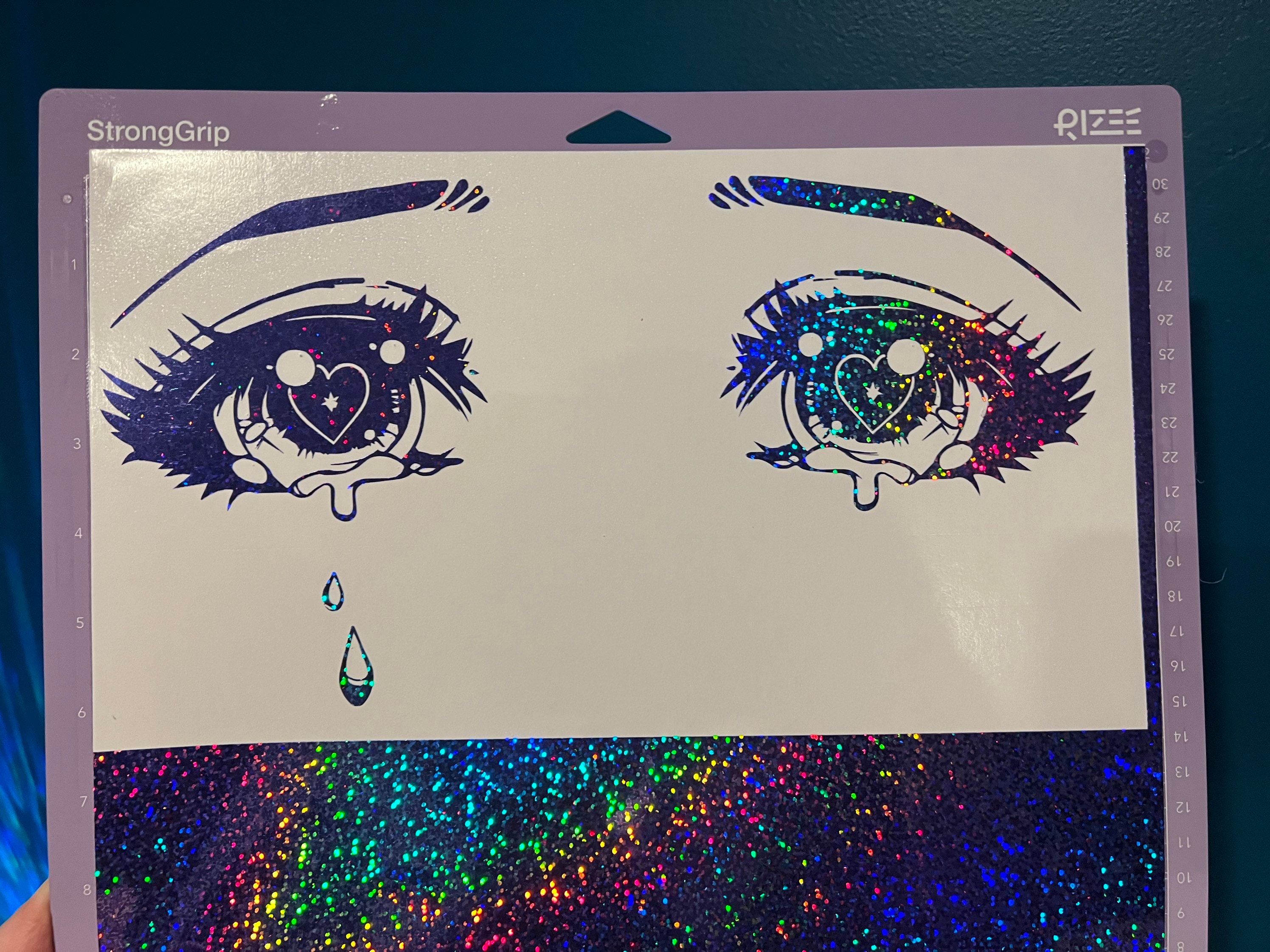 Anime eyes crying  Eyes  Sticker  TeePublic