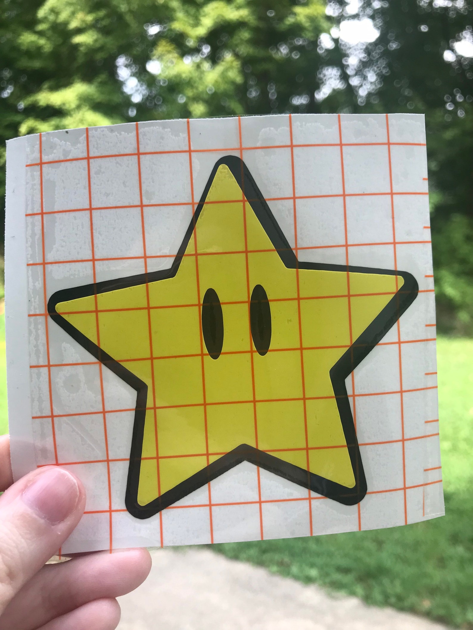 Mario Power Star Vinyl Decal for video game theme birthday Etsy