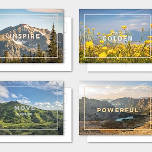 Cartoline digitali stampabili con affermazioni quotidiane con foto della natura per mostrare apprezzamento, ammirazione e incoraggiamento a insegnanti e amici
