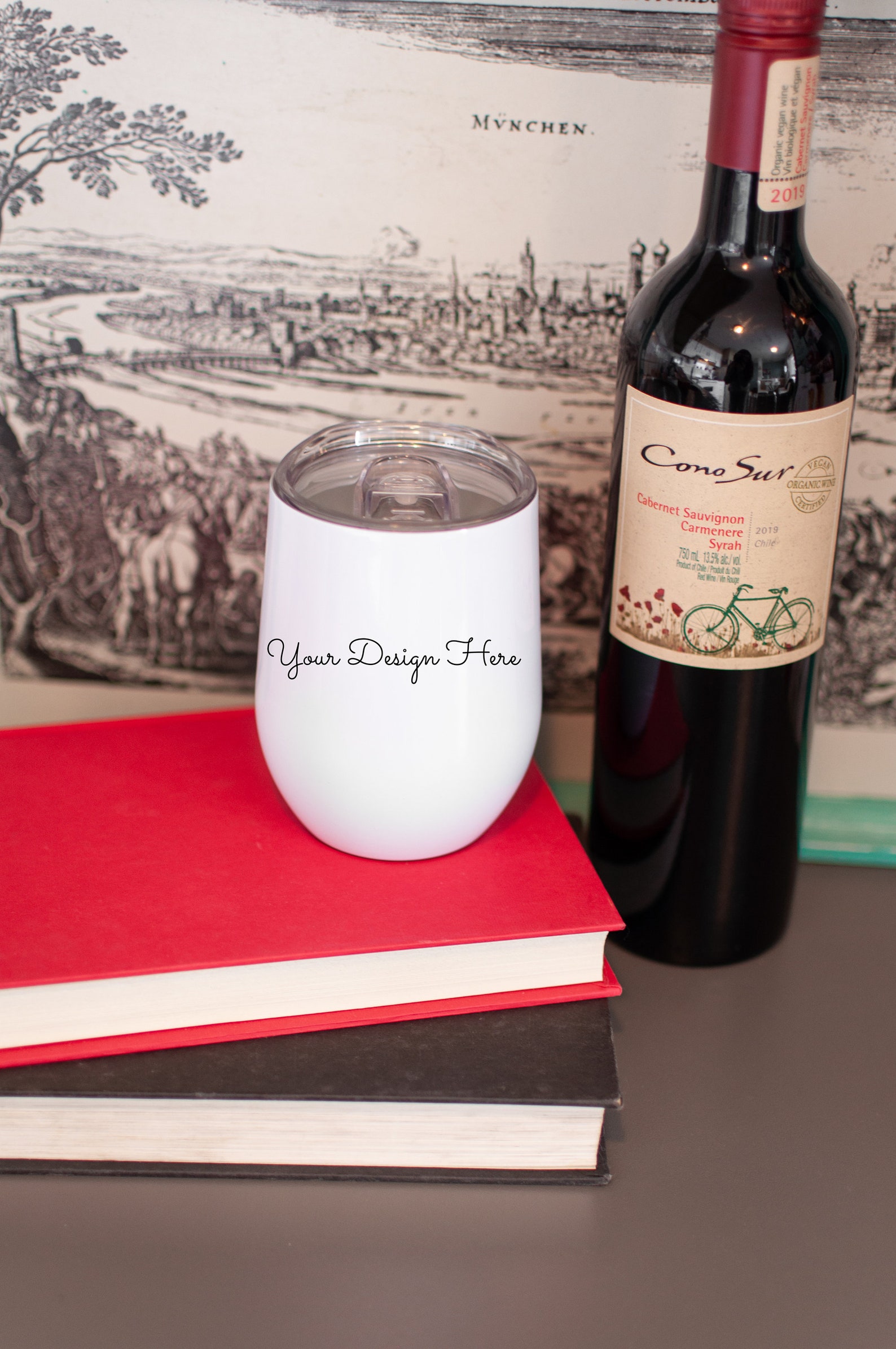 Download Wine Tumbler Mockup White Wine Tumbler Mock-Up Blank Mock ...