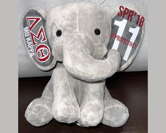 Delta Sigma Theta Probate Gift 9 Inch Plush Elephant