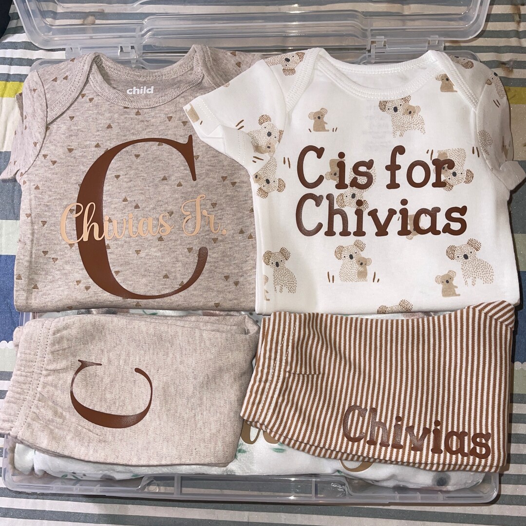 Baby Boy Brown Bear Personalized Baby Box Etsy