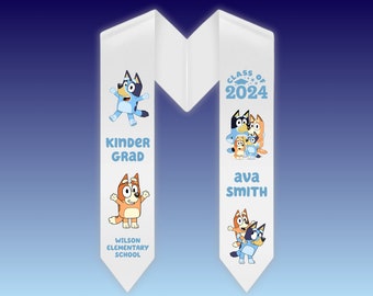 Pre-K Kindergarten Elementary Personalized Graduation Stole [Rushing shipping NOT offered. Please check shipping date before ordering.]