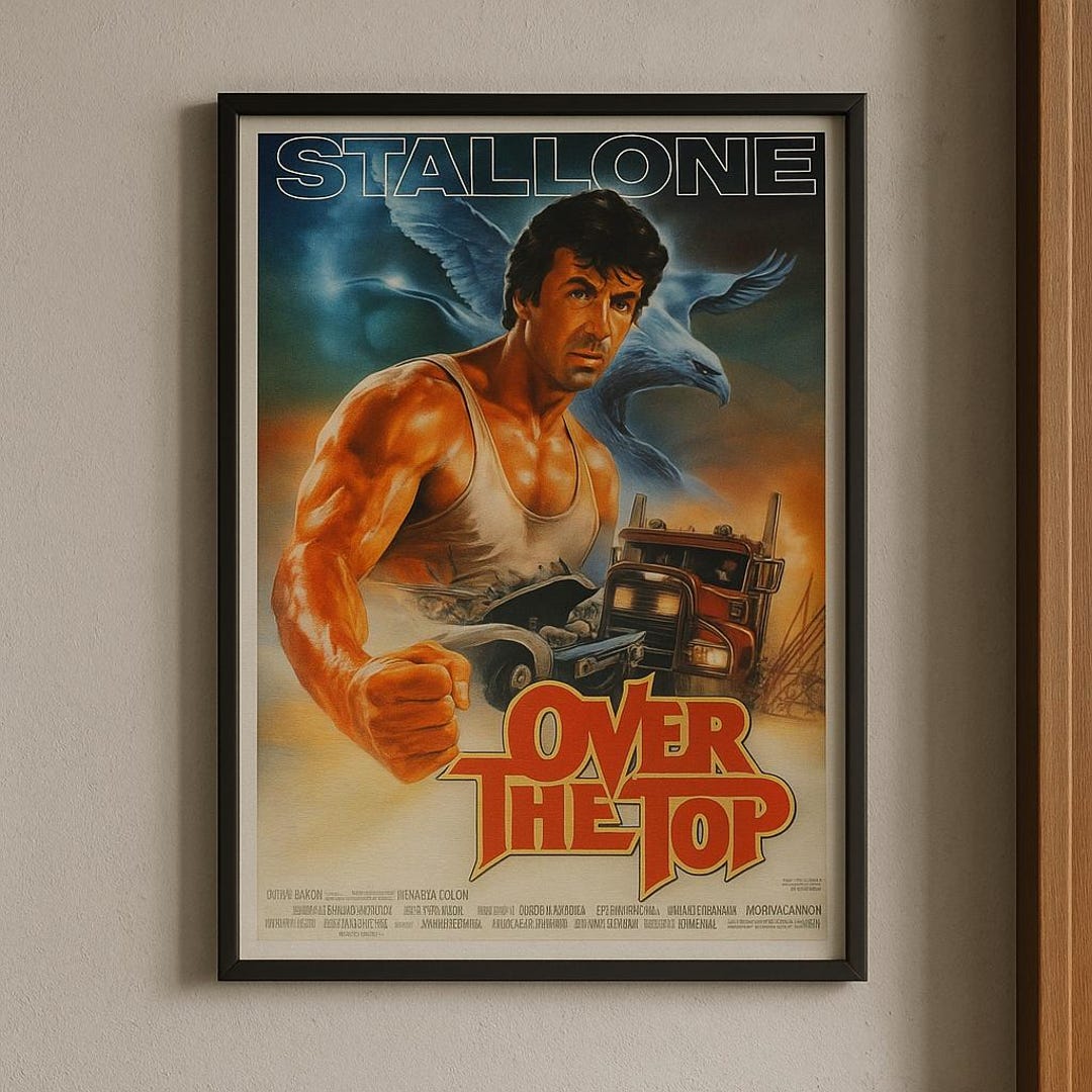 Aluminium Metal Retro Vintage Movie Poster Over the Top Stallone - Etsy