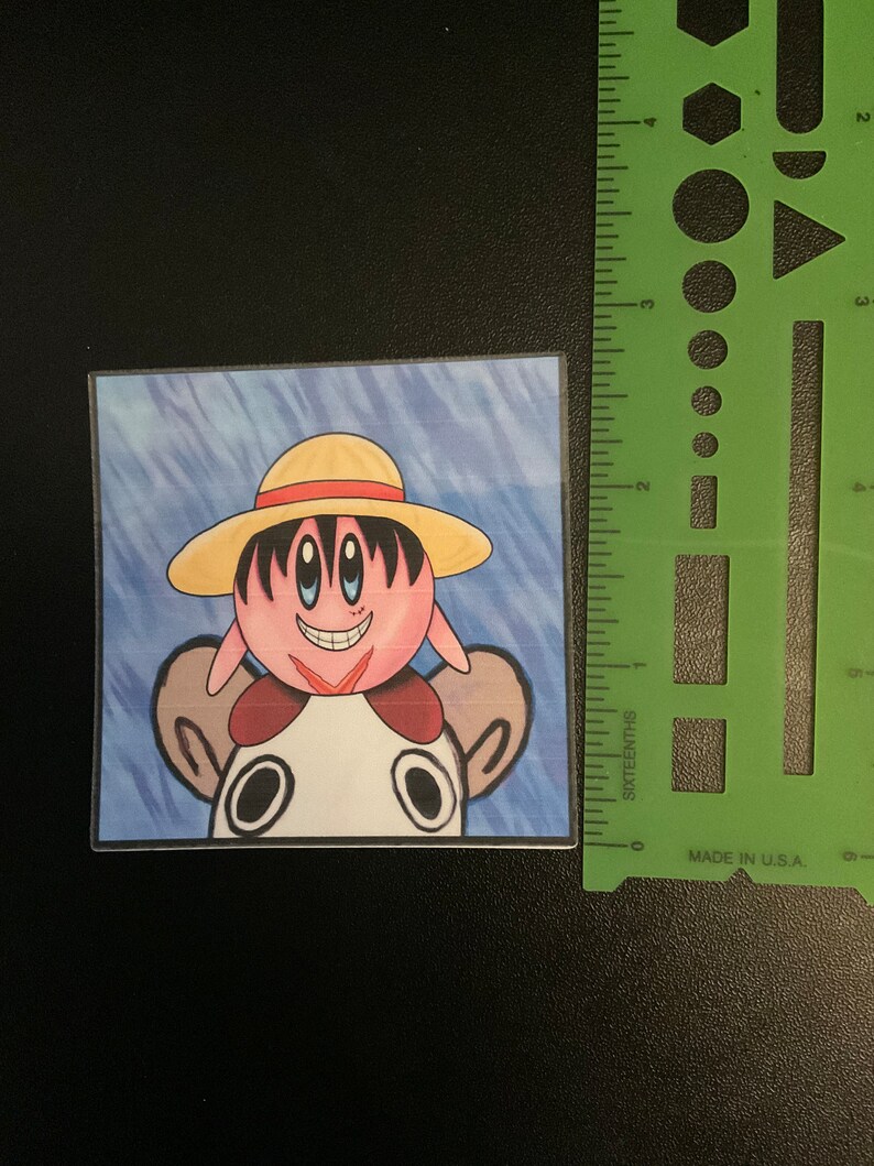 Luffy Kirby Weatherproof Sticker Etsy