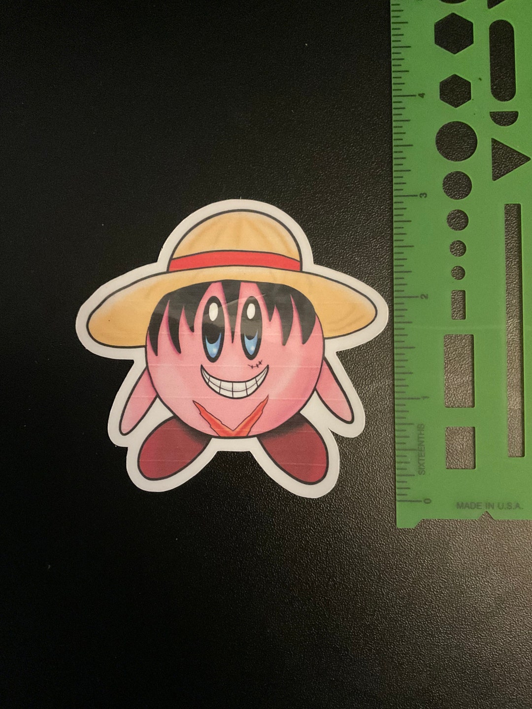 Luffy Kirby Weatherproof Sticker Etsy