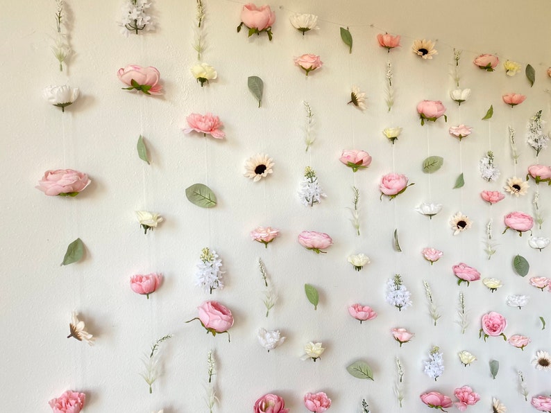 Floating Flower Wall Hanging Backdrop Etsy