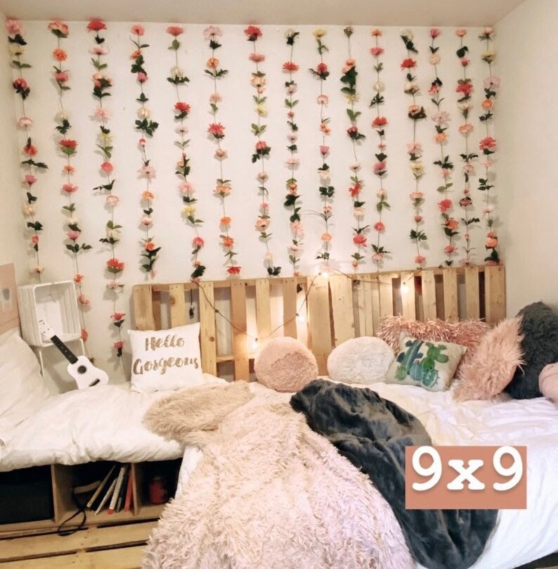 Customizable Hanging Fake Flower Wall for Backdrops and Room Etsy