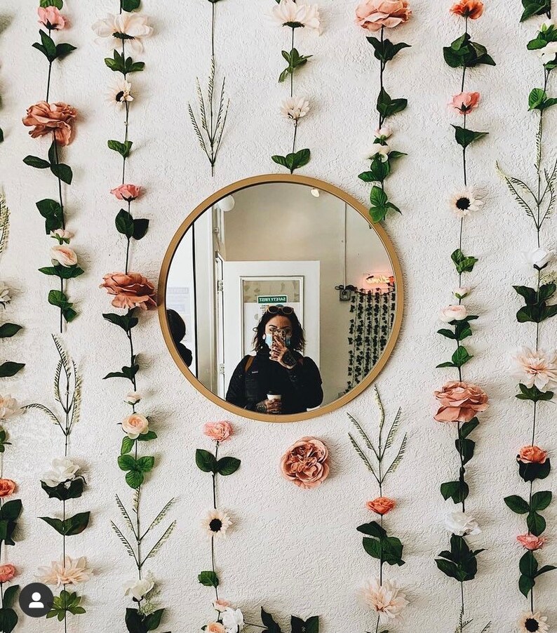 Customizable Hanging Fake Flower Wall for Backdrops and Room Etsy