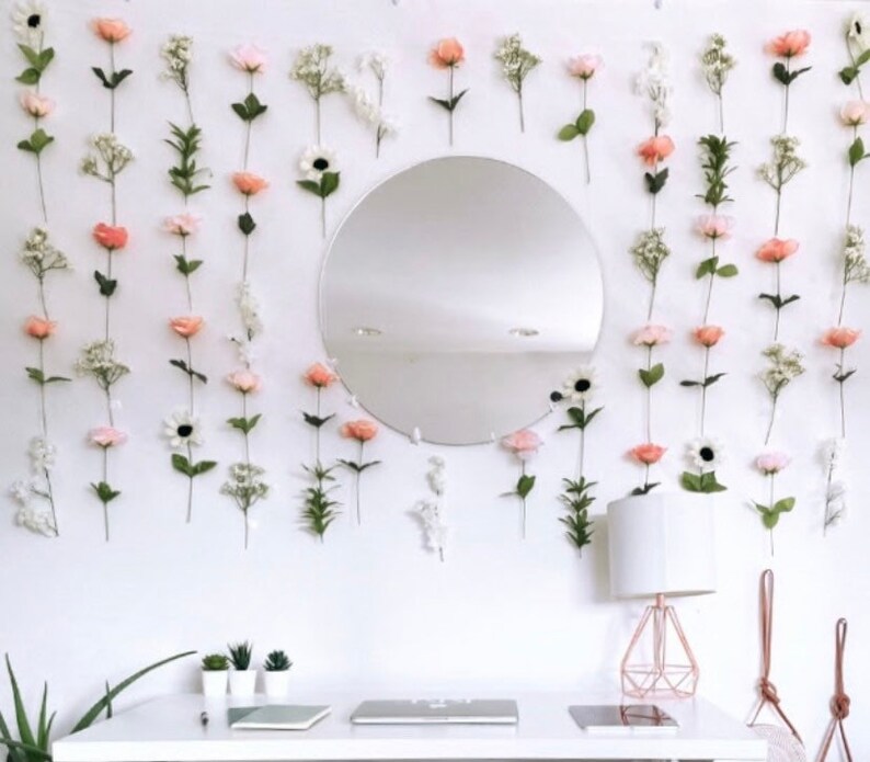 Customizable Hanging Fake Flower Wall for Backdrops and Room Etsy