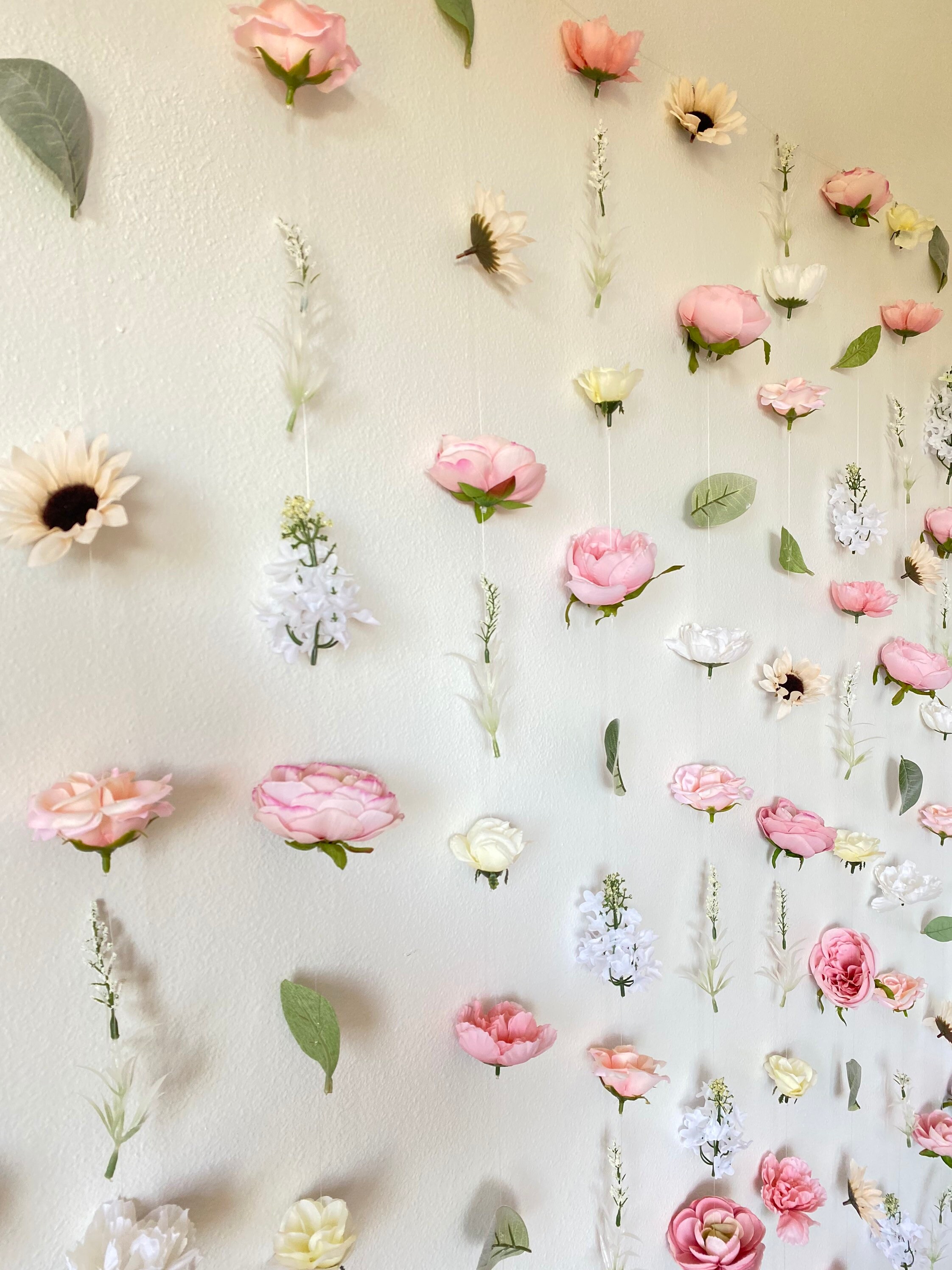 Floating Flower Wall Hanging Backdrop Etsy
