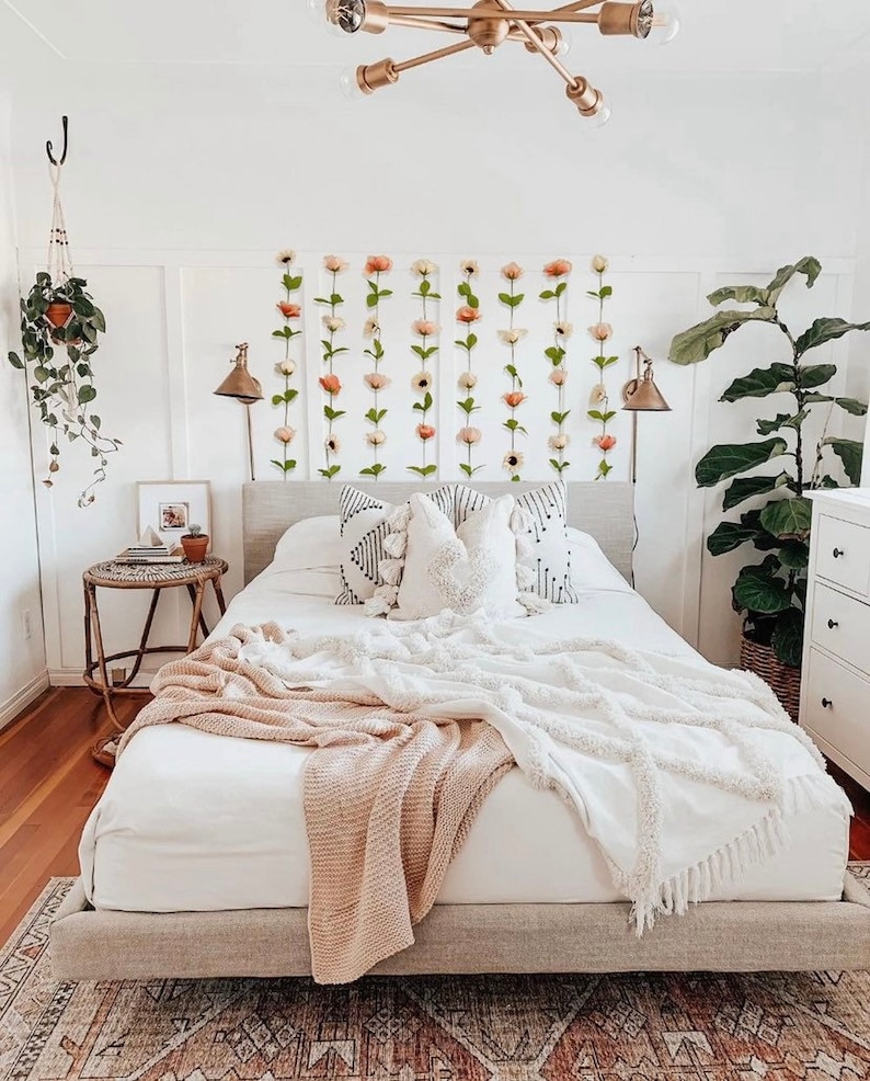 Hanging Fake Flower Wall for Backdrops and Room Decor image 0