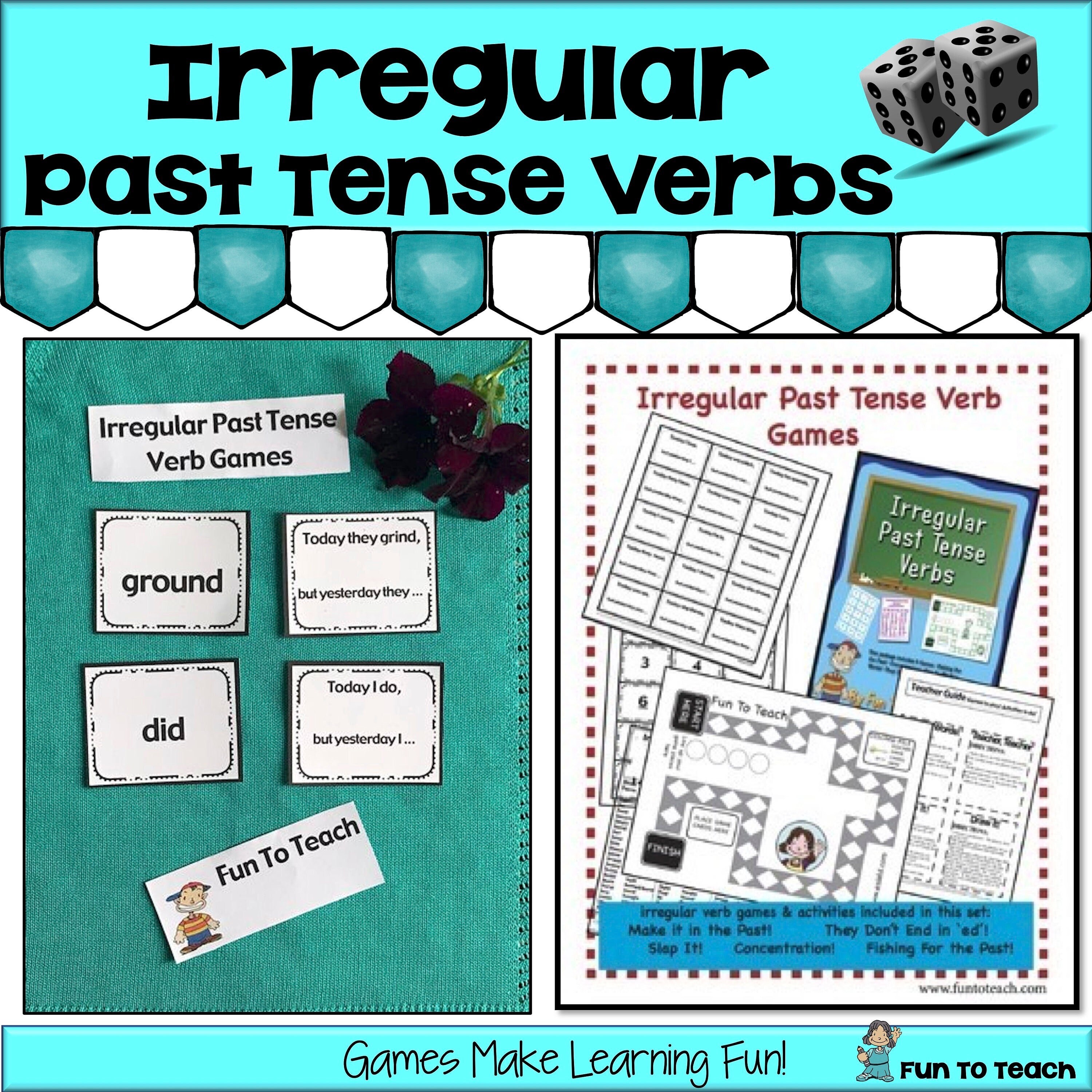 Irregular Past Tense Verbs Games ELA - Etsy UK