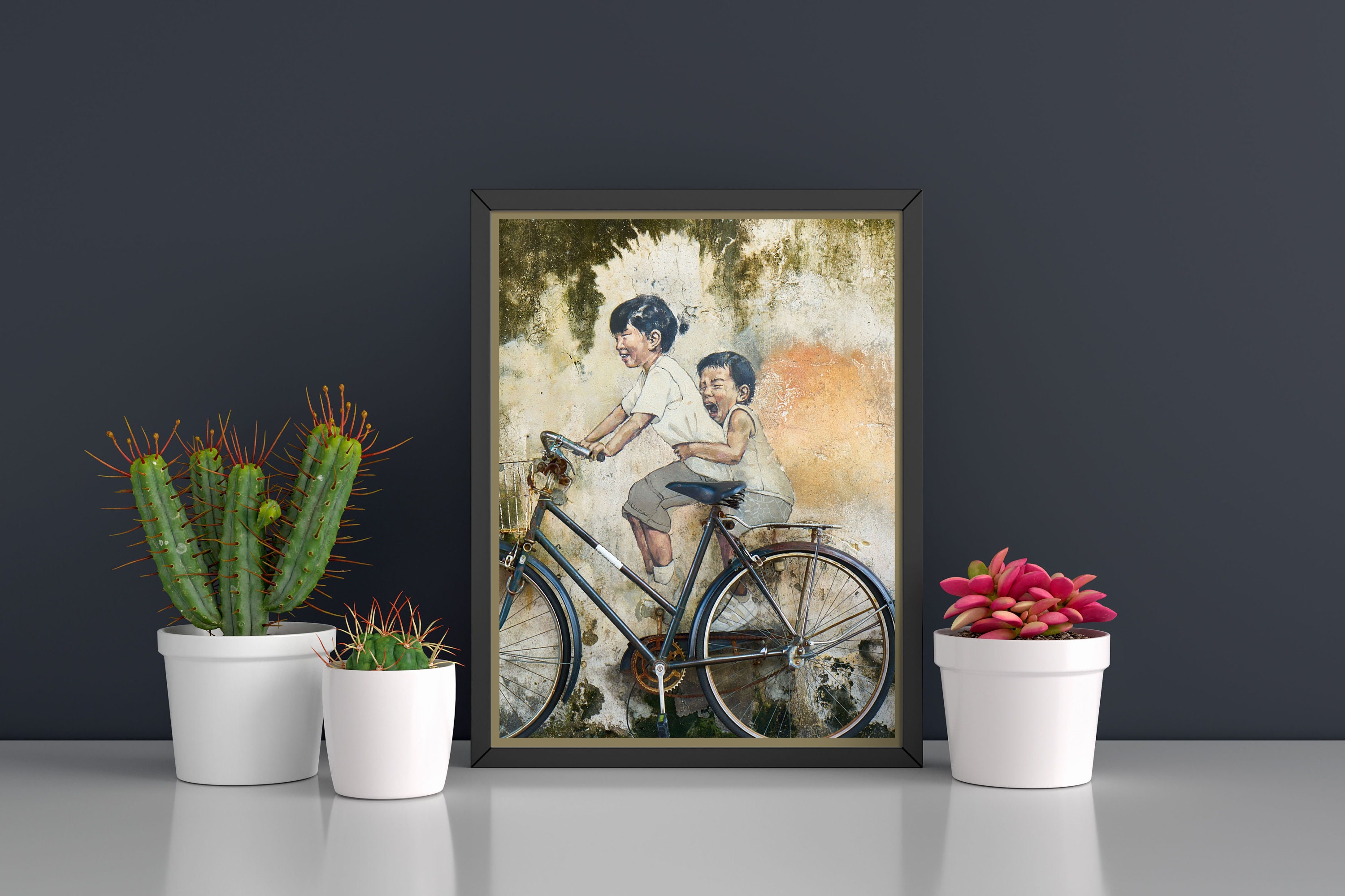 Child laughing wall art printable art watercolor Wall Art | Etsy