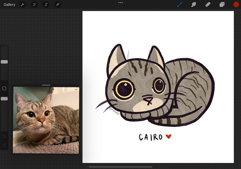 Cute Hand Drawn Cartoon Pet Portrait // Custom Pet Portrait // Personalized Cat Illustration // Personalized Dog Art image 9