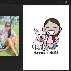 Custom Pet Family Portrait // Cute Hand Drawn Cartoon Pet Portrait // Personalized Cat Art // Personalized Dog Illustration image 8