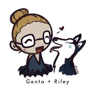 Custom Pet Family Portrait // Cute Hand Drawn Cartoon Pet Portrait // Personalized Cat Art // Personalized Dog Illustration image 7