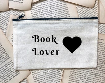 Books Lover _ Canvas Zipper Pouch _ PRE-ORDER