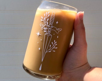 Poppy's Dagger _ Ice Coffee/Beer Can Glass _ PRE-ORDER